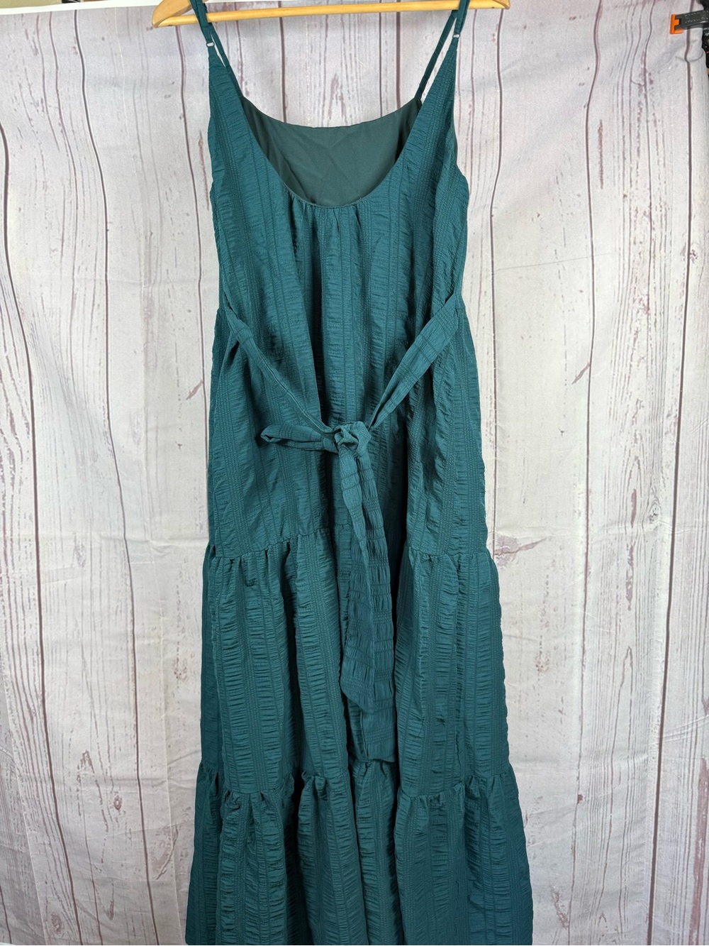 Lulus Magical Soiree Maxi Dress Tiered Dark Teal Blue Sleeveless Size M - Picture 3 of 5